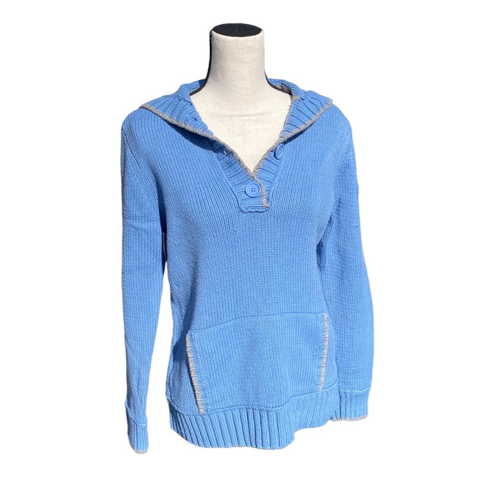 Liz Claiborne Sweater Hoodie Blue Size Large